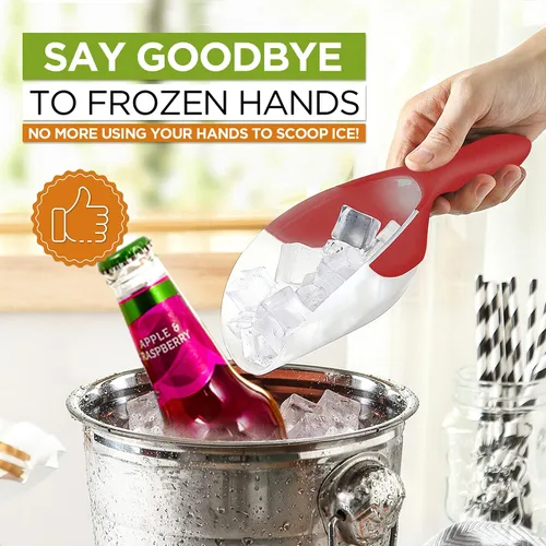 Vista 56 de Spring Chef - Cuchara magnética para congelador, sin BPA, color negro Flexi-Plastic Popcorn Scoop with Soft Grip Handle - Dishwasher Safe Ice