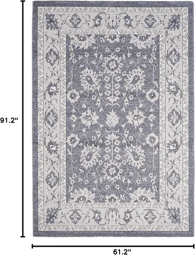 Vista 2 de SAFAVIEH Carmel Collection - Alfombra de área de 5.1 x 7.6 pies, diseño oriental, no desprende pelusa y fácil cuidado, ideal para zonas de alto
