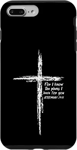 Vista 12 de Cross I Know The Plans Verse Bible Jesus God - Funda de regalo cristiana para iPhone 17