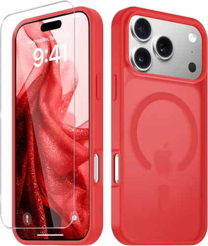 Vista 522 de Funda para Google Pixel 10 Pro XL, cubierta magnética mate, color negro Fit for MagSafe, Screen Protector included, Shockproof Military Grade