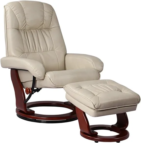 Vista 11 de BenchMaster Newport reclinable giratorio y otomano inclinado negro