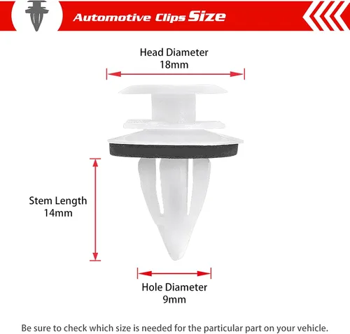 Vista 2 de OTUAYAUTO 30 clips de retención para panel de puerta de 0.354 in, repuesto para BMW E90 E71 E70 E66 E63 E36 E46 320i 325Ci 325i 325xi 328Ci 328i