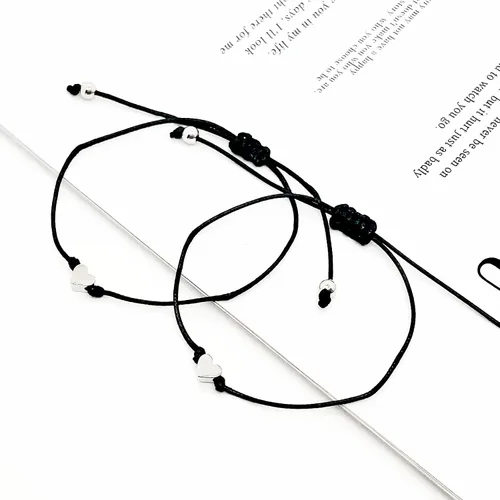 Vista 5 de FUNGOS First Day of School Bracelets Back to School Gift Mother and Daughter Bracelets Set Mommy and Me Back to School Bracelet Heart Bracelets