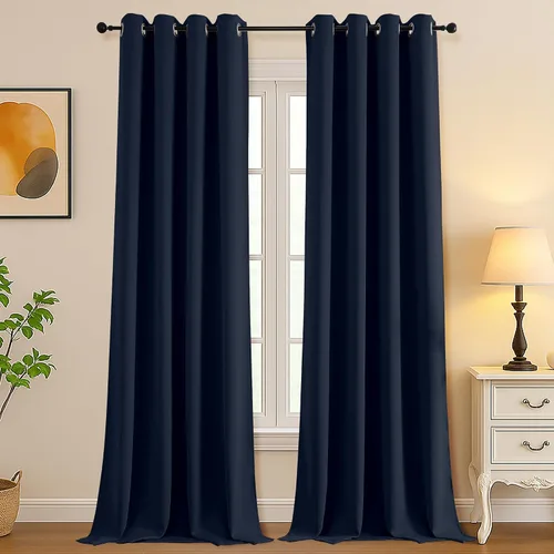 Vista 147 de Simplebrand Juego de 2 paneles de cenefa aguamarina para ventana de cocina de 14 pulgadas de largo, cortinas de oscurecimiento de habitación