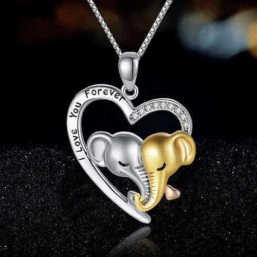 Vista 2 de ZYooch - Dije con la palabra Mom grabada para mujer collar de compromiso de diamantes de imitación joyas para regalar