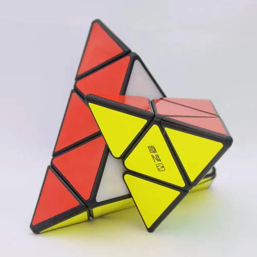 Vista 6 de Bukefuno QY Toys MS Series - Cubo magnético de velocidad pirámide de 3 x 3 pulgadas, QY MS M Pyraminx Mofangge Speed Cube (versión negra)