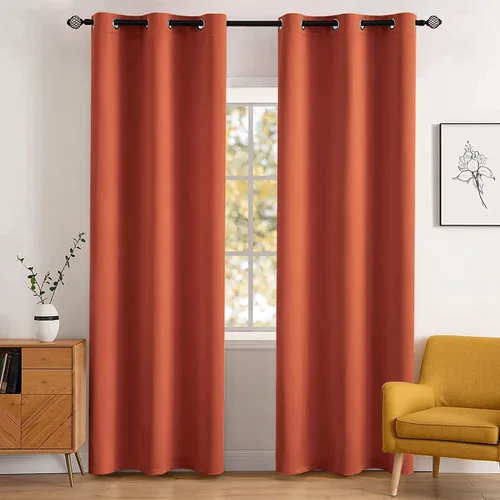 Vista 13 de MIULEE Cortinas opacas para dormitorio o sala de estar, juego de 2 paneles de cortina para ventana con aislamiento térmico y bloqueo de luz