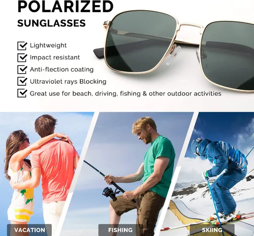 Vista 4 de JOO'RTI Polarized Sunglasses for Women & Men, UV Protection