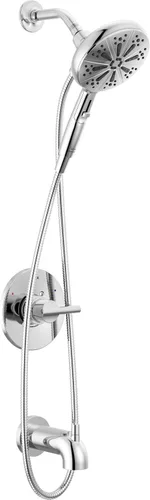 Vista 10 de Delta Nicoli 14 Series - Juego de grifo de ducha de bañera dorado cepillado con cabezal de ducha de mano, kit de ajuste de válvula, bronce champán