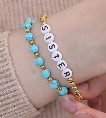 Vista 5 de USANGERS Juego de pulseras con cuentas para mujeres, adolescentes, niñas, regalos únicos para su madre, hija, hermana, amiga, esposa, abuela
