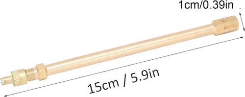 Vista 2 de Reemplazo de válvula de neumático sin cámara, vástagos de válvula de goma con adaptador de extensión de válvula de neumático, apto para scooter