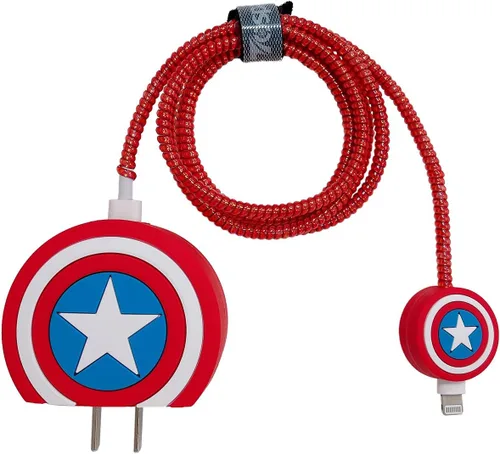Vista 24 de Bonita funda protectora 3D de dibujos animados para cargador de pared, compatible con adaptador de corriente USB-C de 20 W de Apple y cable