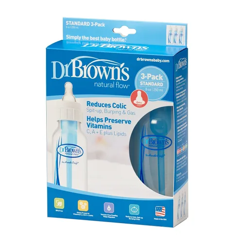 Vista 2 de Dr. Brown's Biberones anticólicos Natural Flow - 8oz - Paquete de 3
