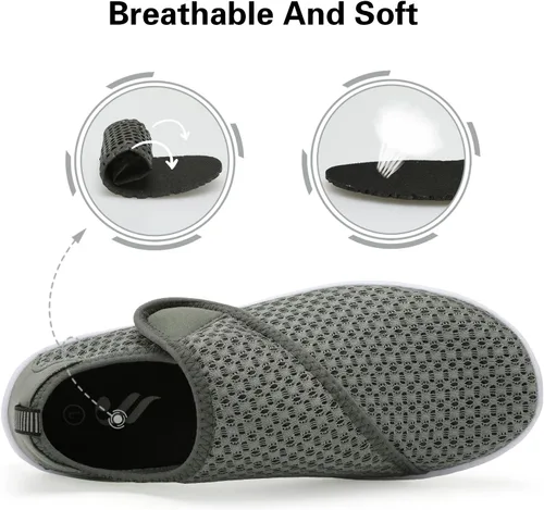 Vista 5 de Lisdwde Zapatos de agua antideslizantes para hombre y mujer, zapatos de natación, deportes de playa, secado rápido, zapatos de calcetín para mujeres
