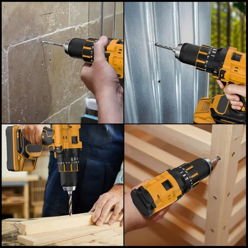 Vista 4 de Taladro de Martillo Inalámbrico Compatible con Batería Dewalt 20V MAX (Sin Batería) Taladro Sin Escobillas de 20V, Taladro Inalámbrico de 1/2