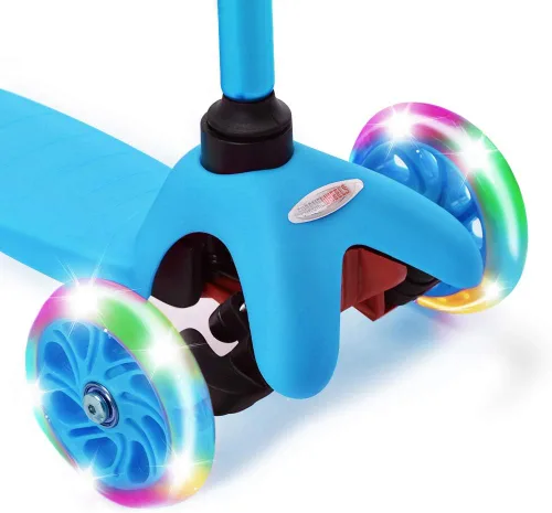 Vista 3 de ChromeWheels Mini Scooter para Niños Pequeños, Scooters Deluxe de 3 Ruedas para Niños, 4 Alturas Ajustables con Scooters de Patada
