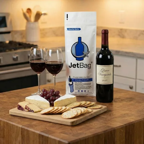 Vista 5 de JetBag Bold - Bolsas de vino para viajes, paquete de 3 bolsas reutilizables protectoras de viaje para botellas de vino, la bolsa de viaje absorbente