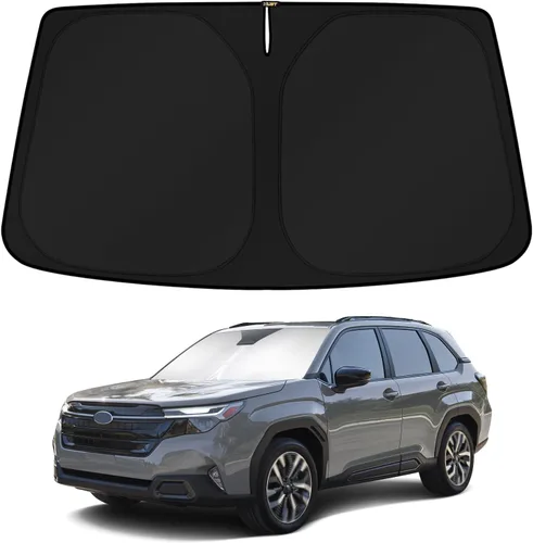 Vista 68 de KUST - Parasol plegable para parabrisas para BMW X1 E84, accesorios 2011 2012 2013 2014 2015, protector de visera de sol ajustable que bloquea