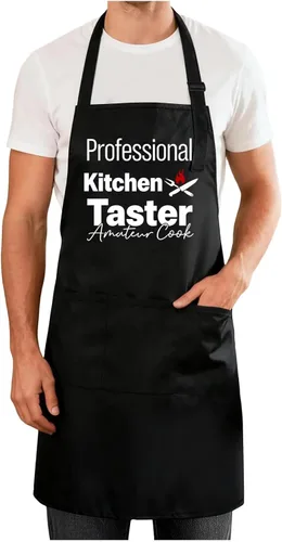 Vista 23 de Delantales divertidos para hombres y mujeres, perfectos para cocina, barbacoa, hornear, esposa, marido, regalo de cumpleaños para papá