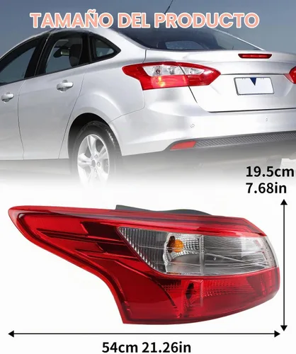Vista 8 de Luz trasera compatible con Ford Focus Sedan 2012 2013 2014 con bombilla de repuesto FO2818151 (lado izquierdo del conductor)