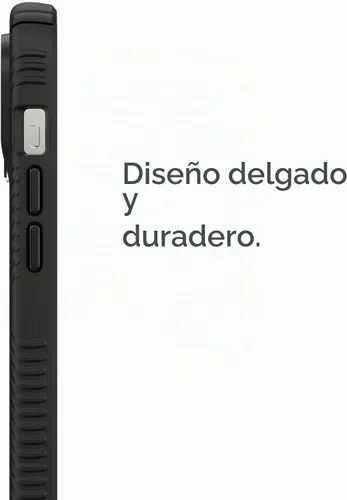 Vista 4 de Speck Presidio2 Grip - Funda antideslizante para iPhone 14 Pro Max (Negro/Negro/Blanco)