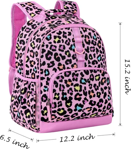 Vista 2 de Choco Mocha Mochila de guepardo de 15 pulgadas + bolsa de almuerzo, Choco Mocha Juego de 2 mochilas de guepardo de 15 pulgadas