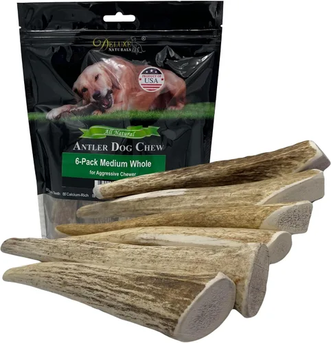 Vista 25 de 2 x 1 libra cuernos de alce masticables pequeños mixtos enteros y partidos para perros de juguete a pequeños de menos de 20 libras (5-7+ pulgadas)