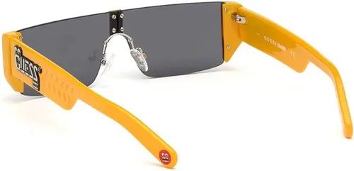 Vista 3 de GUESS Gafas de sol con logotipo sin montura x J Balvin para hombre, Amarillo