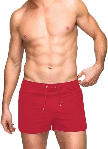 Vista 3 de Rexcyril Pantalones cortos de entrenamiento para hombre de 3 pulgadas de secado rápido, para gimnasio, culturismo, pantalones cortos deportivos