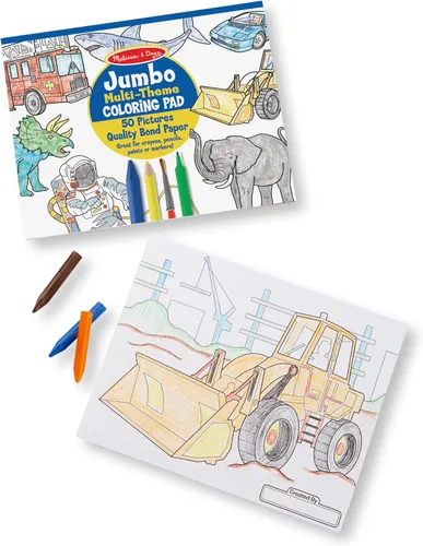 Vista 4 de Melissa & Doug Jumbo Almohadilla para colorear – Azul, Paquete de 1, Azul