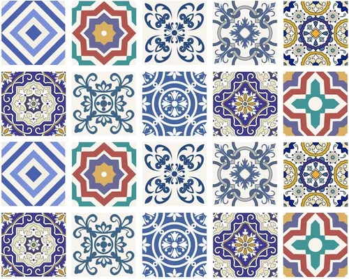 Vista 9 de Azulejos Adhesivos Despegar y Pegar Estilo Azulejo Español Portugués para Salpicadero Juego de 20 piezas (3.9_B)