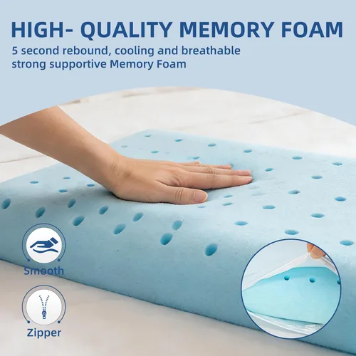 Vista 3 de HIMOON Bed Pillows for Sleeping, Hotel Quality Bed Pillows Negro (4 unidades)