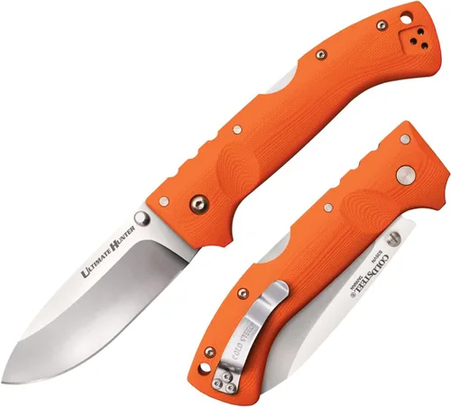 Vista 8 de Cuchillo plegable Cold Steel Ultimate Hunter con hoja de 3.5" S35VN de filo de navaja, mango G-10 de 5" de fácil agarre con mecanismo de bloqueo