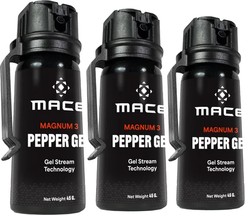 Vista 9 de Gel de Pimienta Mace - Fuerza Máxima de la Policía OC con Tinta UV, Sin Retroceso por Viento, Protección de Largo Alcance hasta 25 Pies, Serie
