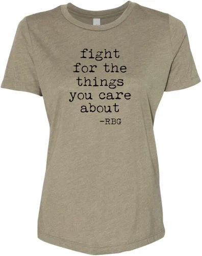 Vista 15 de Cute Women's Screen Printed Crew Neck Tee, Shirts With Sayings, Dusty Blue or Olive