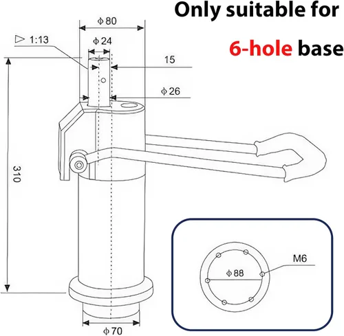 Vista 2 de Bomba hidráulica de repuesto para silla de peluquería, para bar, salón de belleza, peluquería, altura ajustable, capacidad de peso de 440