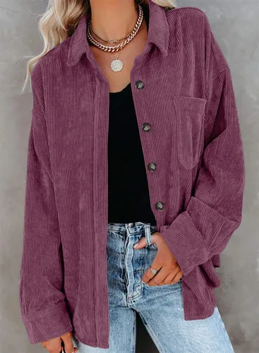 Vista 126 de ZOLUCKY Chaqueta de manga larga con botones para mujer, talla grande, blusas