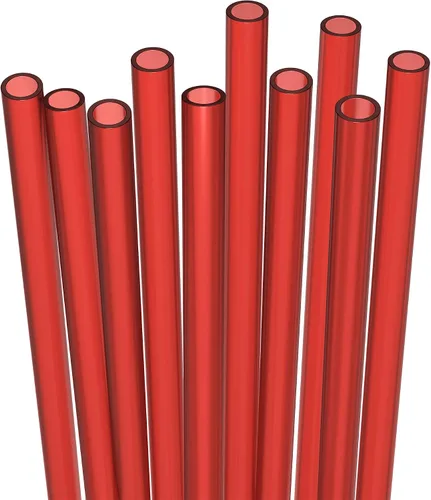 Vista 9 de Fiesta First 10 Pajitas de Plástico Duro Reutilizables Largas para Beber, Ancho Medio + Cepillo de Limpieza Resistente - para Vasos, Frascos Mason