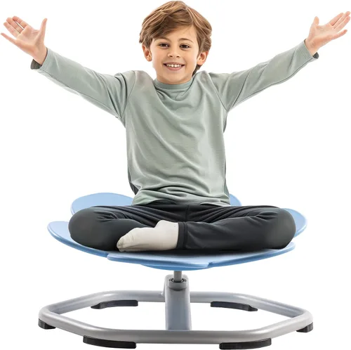 Vista 5 de ROBUD Silla giratoria sensorial para niños, silla giratoria para niños con autismo con diseño antideslizante, entrenamiento de coordinación