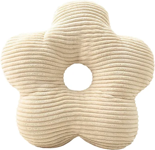 Vista 18 de Almohada de estilo nórdico suave con forma geométrica. Almohada de flores, almohadas de nube. La almohada. Cojín, cojín. Pelota, Marrón