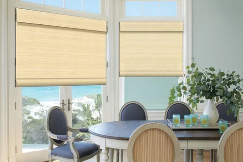 Vista 3 de LETAU - Cortinas de madera para ventanas con cenefa, filtran la luz