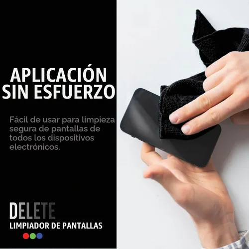 Vista 6 de Delete Kit de spray limpiador de pantalla, botella de 16 onzas y paño