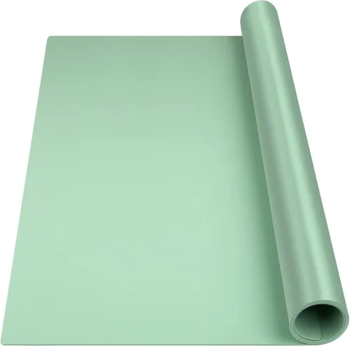 Vista 9 de Tapete de silicona extra grande, tapete de silicona para encimera de cocina, isla, mesa de comedor, protector de encimera, tapete resistente al Negro