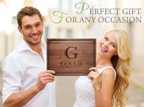 Vista 2 de Tabla de cortar personalizada, boda, aniversario, regalo de inauguración de la casa, la mejor idea de regalo para parejas, recién casados, fabricada