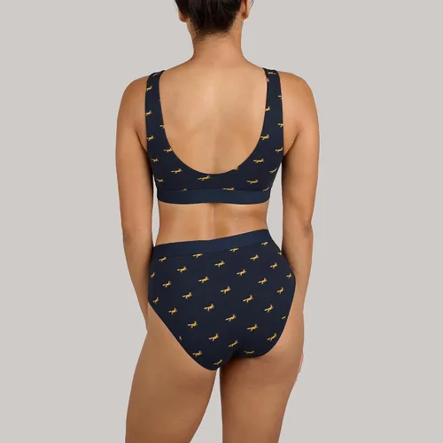 Vista 5 de MeUndies Bralette para mujer Brasier elástico de algodón con cuello en U Tela exclusiva de Tienda