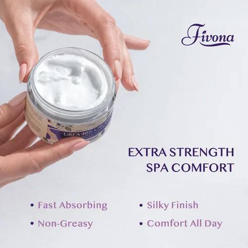 Vista 6 de FIVONA Crema para pies 40% urea para talones secos agrietados, crema suavizante de callos extra fuerte con ácido salicílico al 2%, árbol de té