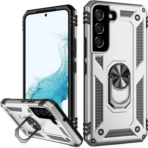 Vista 13 de IKAZZ Funda para Galaxy S21, Grado Militar Resistente a Golpes de Servicio Pesado Cubierta Protectora para Teléfono Pasa Prueba de Caída de 16 pies