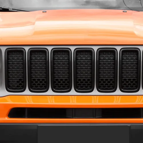 Vista 6 de CheroCar para Renegade Insertos de Parrilla, Cobertura de Protección de Parrilla Delantera Adecuada para Jeep Renegade 2019-2025+