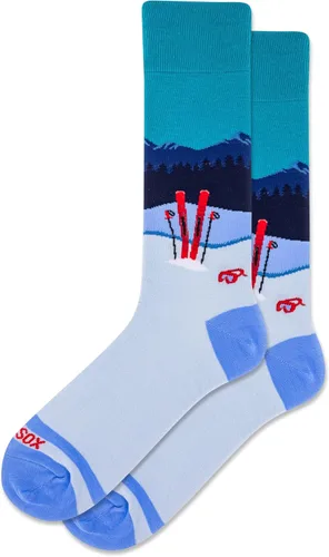 Vista 16 de Hot Sox Calcetines deportivos y atléticos divertidos para hombre, paquete de 1 par, regalos de moda novedosos y divertidos Por encima del par