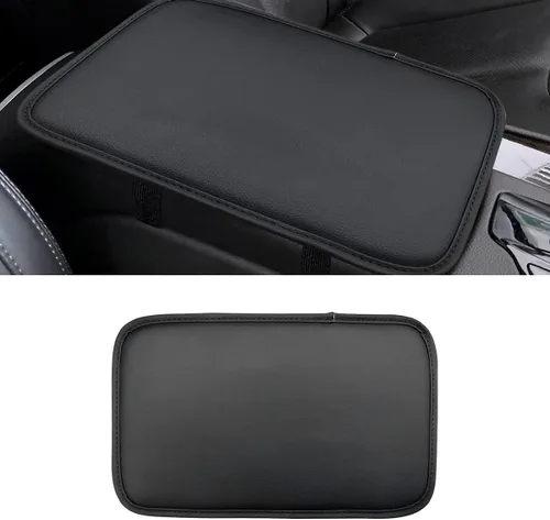 Vista 12 de 8sanlione - Tapete de almacenamiento para reposabrazos de automóvil, funda de cuero de fibra para consola central de automóvil, accesorios para Beige
